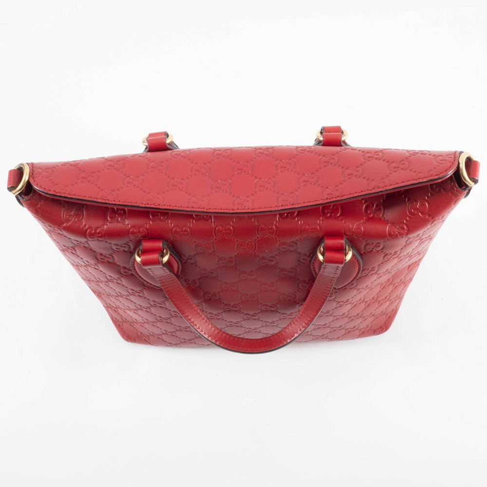 GUCCI Authentic Red Leather Tote Bag - Picture 5 of 16